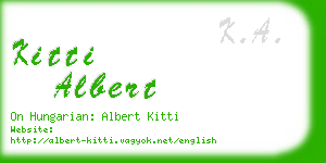 kitti albert business card